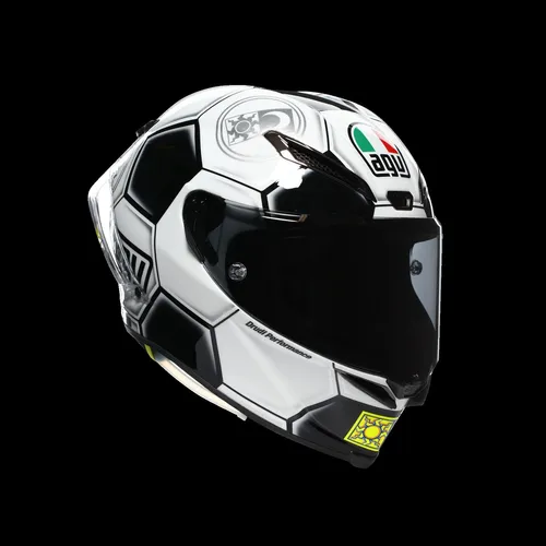 AGV Pista GP RR E2206 VR46 Catalunya 2008 - Racing Helm für höchste Ansprüche - Motorradhelm in Größe M, aus Kohlefaser für optimale Sicherheit und Belüftung, inklusive Pinlock und kratzfestem Visier – ideal für Onroad-Fahrer.
