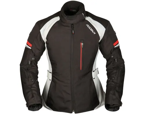 Modeka Violetta Lady Textiljacke Damen schwarz/hellgrau 36 in weiß von Modeka