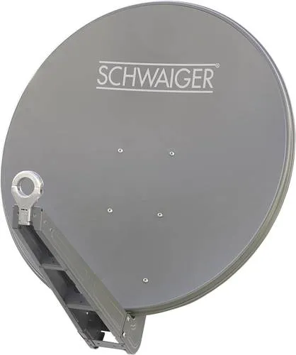 Schwaiger SPI085PR SAT Antenne 85cm - Aluminium SAT-Spiegel, komplett vormontiert für einfachen Aufbau. Ideal für den Empfang zahlreicher Satellitenpositionen in Europa.