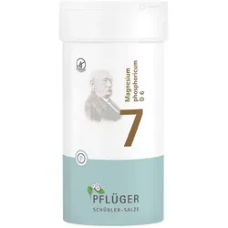 Biochemie Pflüger 7 Magnesium phosphoricum D6 Tabletten - Schüßler-Salz Nr. 7 zur Unterstützung von Nerven und Muskeln. Ideal für den Alltag und sportliche Ziele. Genießen Sie die entspannende „Heiße 7“ für Ihr Wohlbefinden.