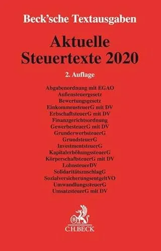 Aktuelle Steuertexte 2020: Textausgabe