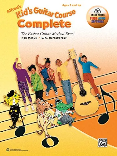ALFREDS KIDS GUITAR COURSE COMPLETE BOOK: The Easiest Guitar Method Ever!