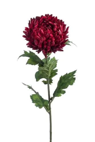 artplants.de Künstliche Chrysantheme Lazo, dunkelrot, 75cm - Kunstblume Chrysantheme