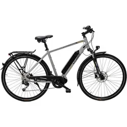 Zoll E-Bike CLIMBER Shimano 9 Gang Mittelmotor 80NM 504 Wh Grau 28 Zoll