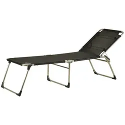 Jan Kurtz Fiam Amigo Fourty Dreibeinliege schwarz - Gartenliegen: Komfortable Dreibeinliege mit 40 cm Sitzhöhe, verstellbarer Rückenlehne und wetterfestem Material - ideal für entspannte Stunden im Freien.
