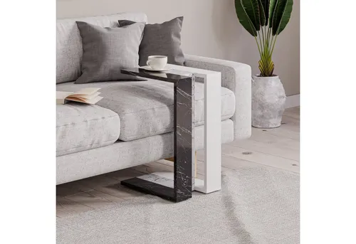 Decortie Beistelltisch Muju, Moderner C-Form Tisch, 30 x 40 x 57 cm - Entdecken Sie den modernen C-Form Beistelltisch Muju, der sich ideal für kleine Räume eignet. Sein elegantes Design und die robuste Bauweise machen ihn zur perfekten Wahl für stilvolle Wohnbereiche.
