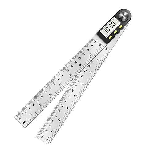 Newaner Winkelmesser Digital Winkellineal mit LCD-Anzeige Edelstahl Winkelmessung Winkel Anzeige für Holzarbeiten Heimarbeit Handwerker,360° Winkel Messen,Hold Funktion