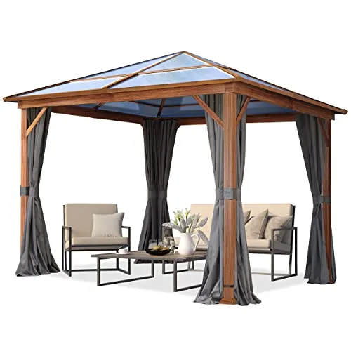 TOOLPORT Forest 3x3 m Hardtop Gartenpavillon in grau von Toolport