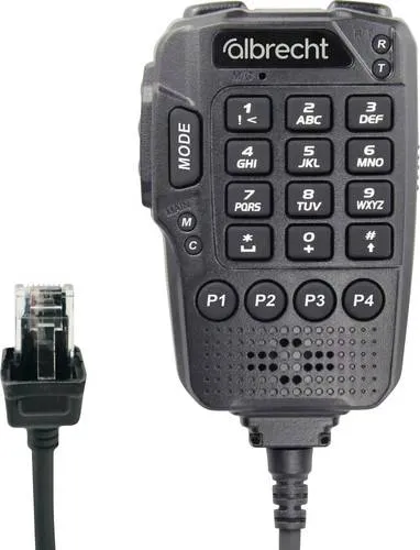 Albrecht Ansteck Sprach-Mikrofon für AE 5900 Mini SSB - Multifunktionales Mikrofon mit RJ45-Stecker für maximale Kontrolle und Komfort. Intuitive Bedienung mit programmierbaren Tasten und klaren LED-Anzeigen für optimale Nutzung. Ideal für Funkbegeisterte!