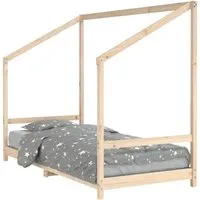 vidaXL Kinderbett 90x190 cm aus massivem Kiefernholz - Hochwertiges Kinderbett aus langlebigem Kiefernholz mit cleverem Design für Privatsphäre und Spielmöglichkeiten. Ideal für Kinder ab 4 Jahren.