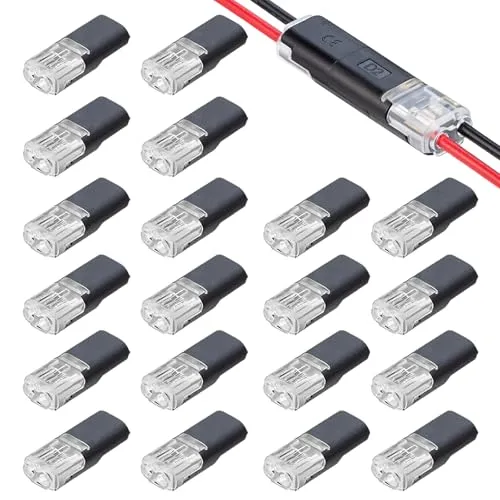 Stück 2-Polig Kabel Steckverbinder Stecker, Auto Stecker Steckverbindung Steckverbinder, Steckbarer Schneller Kabelstecker für Auto KFZ LKW Kabelverbinder Verbindungen 20