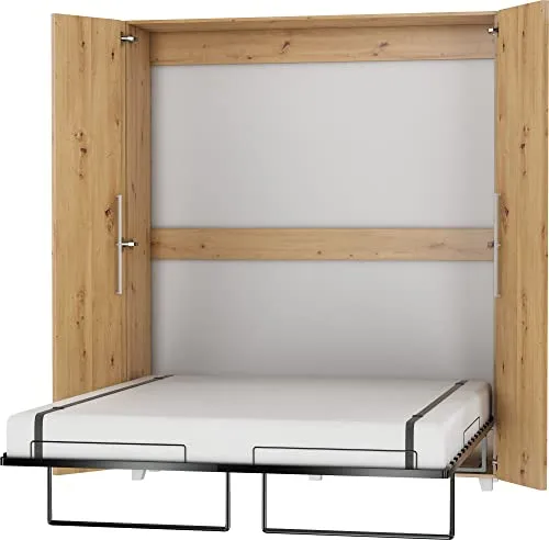 BIM Furniture Wandbett Schrankbett Teddy 160x200 cm – Vertikales Klappbett für optimale Raumnutzung