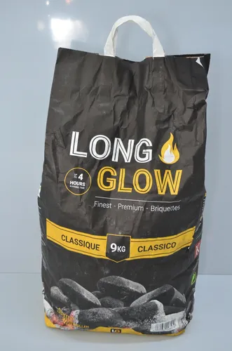 Long Glow Grillbriketts 9kg Premium Holzkohlebriketts BBQ Grill Kohle Briketts