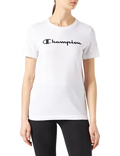 Champion American Classics T-Shirt für Damen, Zeitgenössisch, 114911, Weiß, 114911 Large