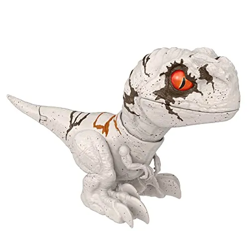 Jurassic World GWY57 - Uncaged Rowdy Roars Atrociraptor Dinosaurier Spielfigur - Dinosaurier & prähistorische Kreaturen für Kinder, beweglich mit Brüll- und Kau-Reaktion für spannende Abenteuer und interaktive Spielmomente.