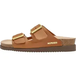 Mephisto Komfort Pantoletten Hester Damen - Beige - 40 EU - Pantoletten aus hochwertigem Vollnarbenleder mit SOFT-AIR-Technologie für ermüdungsfreies Gehen. Perfekt für den Alltag oder besondere Anlässe an warmen Tagen.