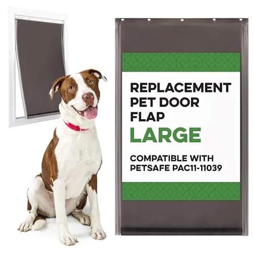 Evergreen Pet Supplies Große Türklappe für Hunde, kompatibel mit PetSafe Freedom Doggie-Türen, wetterfest, Maße: 25,4 x 4,3 cm, aus flexiblem, langlebigem und wetterbeständigem Material