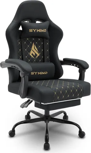 Symino Gaming Stuhl Racing Gamer Sessel mit Fußstütze