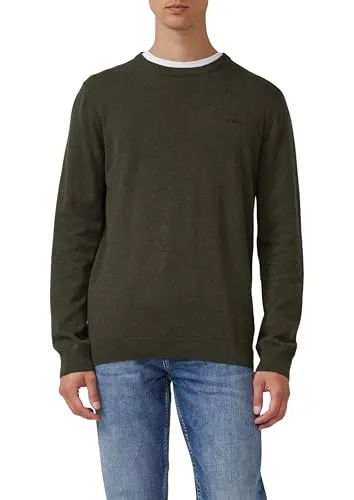 s.Oliver Baumwollpullover mit Logo-Stickerei - Klassischer Baumwollpullover im Regular Fit, mit Rundhalsausschnitt und Rippbündchen. Ideal für lässige Outfits und angenehmen Tragekomfort.