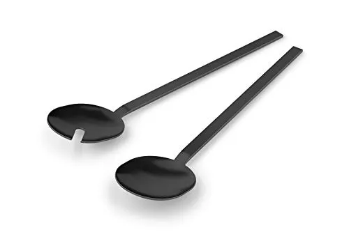 ZACK 20854 Menoa Salatbesteck, Edelstahl 18/10, Schwarz von Zack