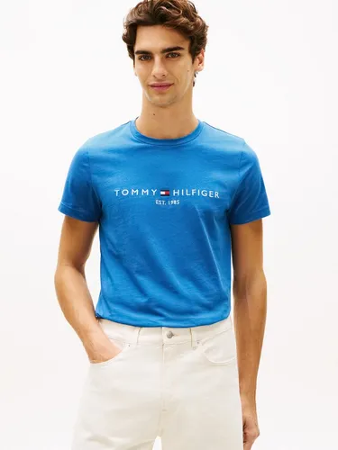Tommy Hilfiger Herren Tommy Logo Tee Mw0mw11797 S/S T-Shirt, Blue (Blue Orbit), XXL - Authentisches Tommy Hilfiger T-Shirt in XXL, hergestellt mit Fokus auf Nachhaltigkeit. Ideal für lässige Outfits und den täglichen Tragekomfort.