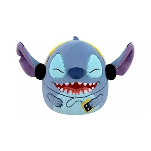 Squishmallows Original 20,3 cm Disney Stitch mit Kopfhörern Plüsch
