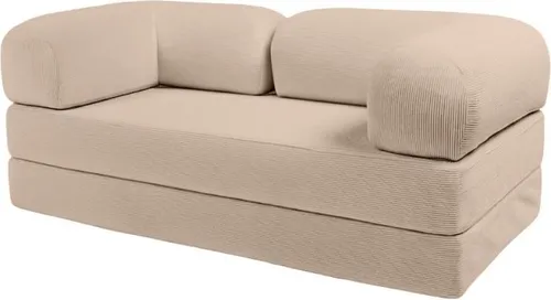 Modulare Schlafsofa 2 Personen aus Cord BANANAIR 90x180 cm beige
