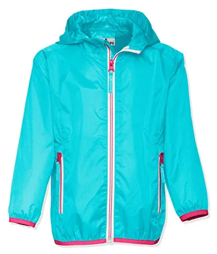 Playshoes Unisex Kinder Faltbare Regenjacke - Wasserdichte Funktionsjacke mit getapten Nähten, ideal für aktive Kinder, faltbar in der Seitentasche – perfekt für jeden Regenausflug.