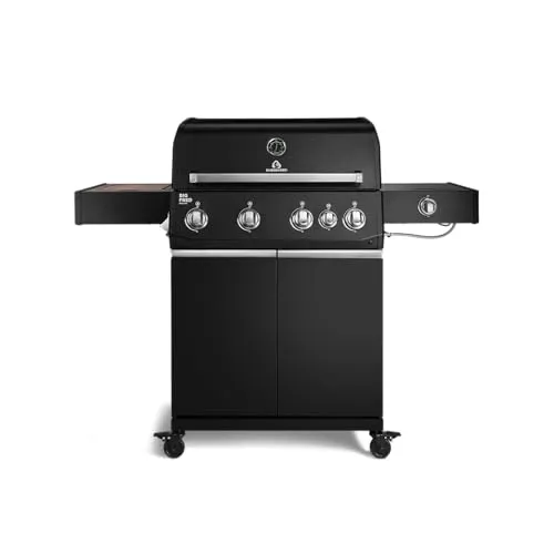 BURNHARD® Big FRED Deluxe Gasgrill mit 4-Brennern - Leistungsstarker Gasgrill mit 21,2 kW, ideal für große Grillpartys. Die große Grillfläche von 70 x 41,5 cm und die Infrarot-Keramikbrenner sorgen für perfekte Ergebnisse bei jedem BBQ.