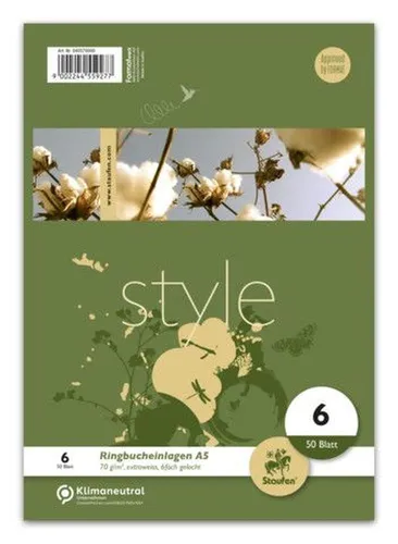 Ringbucheinlage - LIN6, A5, 50 Blatt, 70 g/qm, blanko, 1 St.