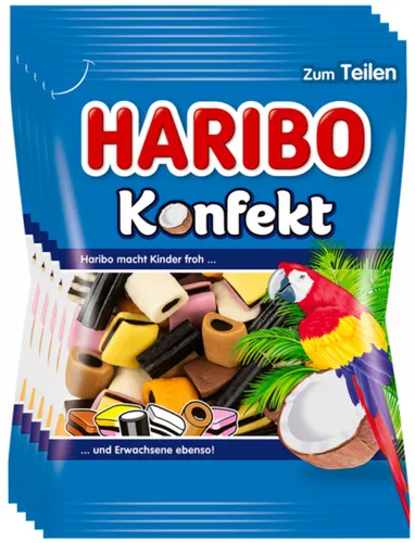 Haribo Konfekt - Lakritz Konfekt Mischung - 5 Beutel je 175 Gramm