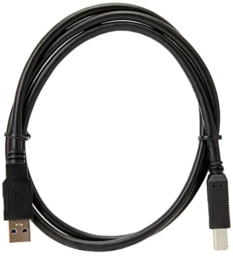 PremiumCord USB 3.0 A-B Verbindungskabel 1m, Datenkabel SuperSpeed bis zu 5Gbit/S, Ladekabel, USB 3.0 Typ A Stecker auf B Stecker, 9Pin, Farbe schwarz, Länge 1m, ku3ab1bk