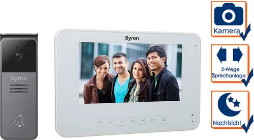 Byron Einfamilienhaus Video Türgegensprechanlage mit Nachtsichtkamera & 7 Zoll Display