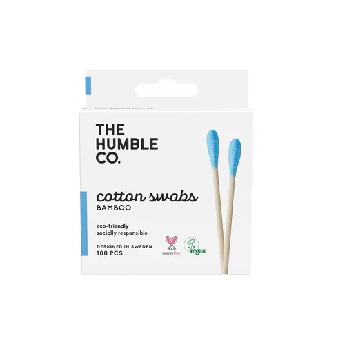 The Humble Co. Wattestäbchen aus Bambus, Blau
