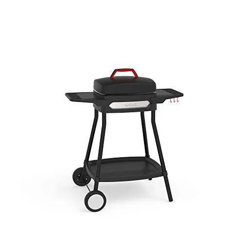 Barbecook Elektrogrill Alexia 5111 als Standgrill oder Tischgrill | Gussaluminium • Lackierter Stahl • Antihaftbeschichtung • Mit Transporträdern • 84x55x97cm