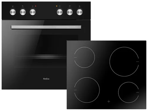 Amica EHC 209011 SC Set Einbauherd EH 923 630 SM + Glaskeramikkochfeld EC 744 100 C