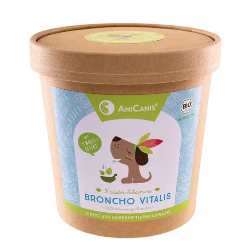 Bio Kräutermix Broncho Vitalis für Hunde | Atemwege & Bronchialkräuter | 125g