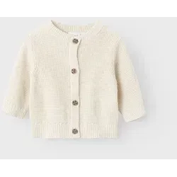 Name It Strickjacke NBNBUBBA LS KNIT CARD NOOS in dezent strukturierter Qualität weiß 56 EU