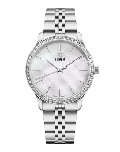 COVER CO206.01 Saraya Crystals White Damenuhr mit Edelstahlband Saphirglas 5 ATM