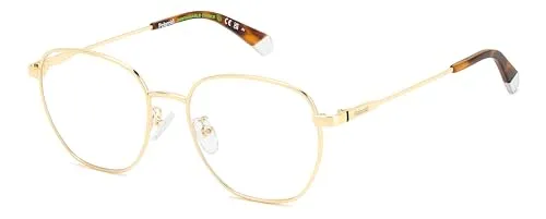 Polaroid PLD D509/G J5G Herren Brillenfassung - Brillenfassungen für Herren, stilvolle goldene Metallrahmen im geometrischen Design, ideal für modische Akzente und perfekten Tragekomfort.