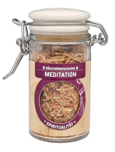 Räuchermischung Meditation 60 ml im Glas Räucherwerk Kräuter Ritual