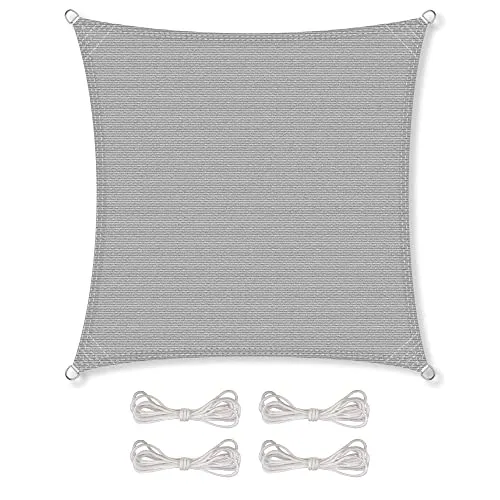 CelinaSun Sonnensegel Premium HDPE 3,6 x 3,6 m in grau von CelinaSun