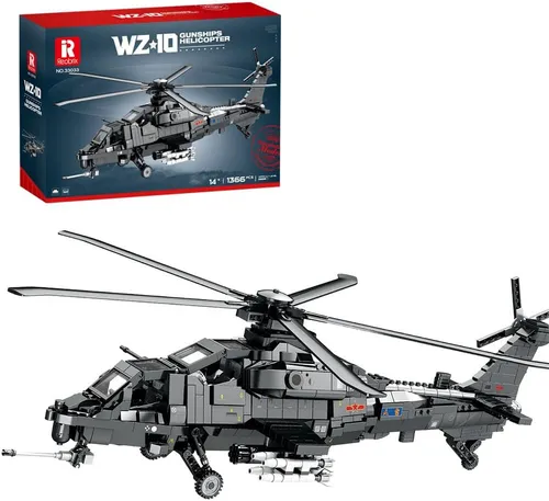 REOBRIX 33033 | WZ-10 Kampfhubschrauber 1366 Teile Technic Konstruktionsset