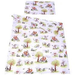 BabyLux Babybettwäsche BABYLUX Kinderbettwäsche 2 Tlg. 90 x 120 cm Bettwäsche Bettbezug Kind, 132. Fuchs beige