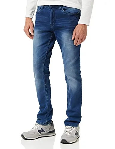 Blend BHJet Fit Jogg Fit Jogg Herren Jeans - Slim Fit Denim in Middle Blue - Moderne Slim Fit Jeans im 5-Pocket Look, aus hochwertiger Baumwolle mit Stretch-Anteil für optimalen Tragekomfort und nachhaltige Produktion.