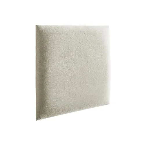 RAVIO Wandpolster | Wandkissen Bett für Schlafzimmer, Kinderzimmer, Büro, Diele | Wandpolster Bett- Creme, 40 x 40 cm | Gepolsterte Wandpaneele – Serie Mono