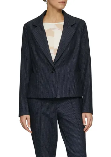 s.Oliver BLACK LABEL Jackenblazer für Damen, Gr. 40, blau - Business-Mode: Taillierter Jackenblazer mit tiefem V-Ausschnitt und praktischen Taschen, ideal für einen professionellen Auftritt.