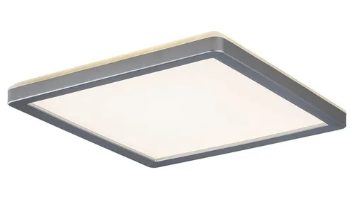 Rabalux 3359 Deckenleuchte Lambert, 15W, 1500lm - Deckenleuchte in silber-weiß, ideal für jeden Raum, auch im Badezimmer nutzbar dank IP44 Schutz. Mit 1500 Lumen und 4000K für natürliches Licht, flaches Design mit nur 28mm Höhe.