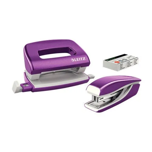 LEITZ Locher und Heftgeräte Set NeXXt WOW lila-metallic von Leitz