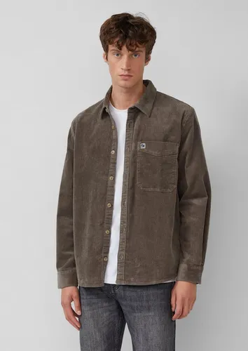 s.Oliver Langarmhemd Hemd - Stylisches Cord-Overshirt aus Baumwollstretch, perfekt für lässige Anlässe und optimalen Tragekomfort.